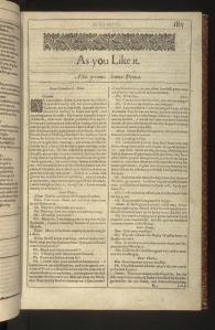 As You Like It First Folio